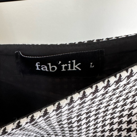 Fab’rik Women’s Houndstooth Skirt w Built in Shorts SZ Large - Picture 5 of 12